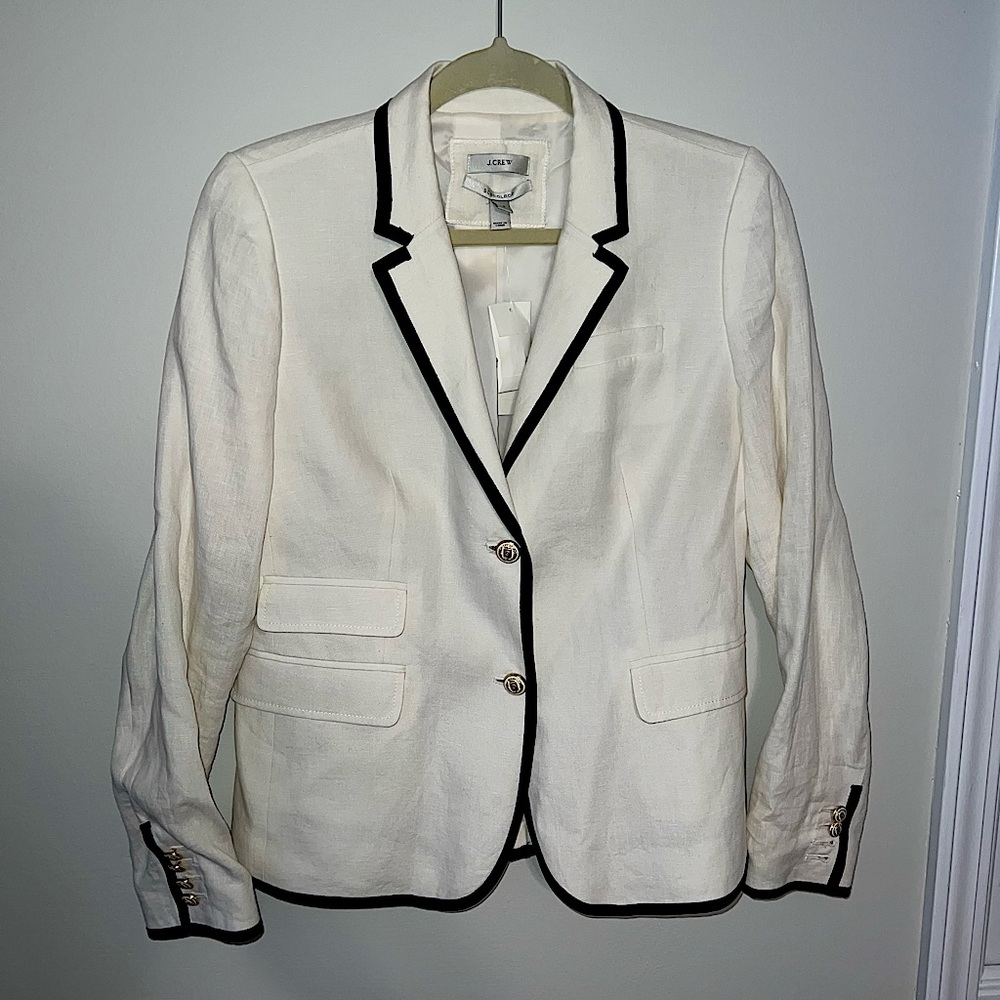 J. Crew School Boy style linen blazer